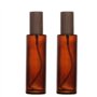 Lot de 2 flacons vides en verre ambré de 100 ml avec pompe noire rechargeable