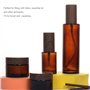 Lot de 2 flacons vides en verre ambré de 100 ml avec pompe noire rechargeable, conteneurs de rangement pour fond de teint, crème