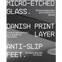 SkyPAD Tapis de Souris de Jeu Glass 3.0 XL avec Logo Nuage | Grand Tapis de Souris Professionnel | 400 x 500 mm | Blanc | Surfac