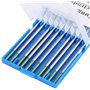 Wifehelper Électrode de Tungstène, 10pcs Électrode de Tungstène Tige Bâton de Pointe de Professionnel de Pointe Verte pour AC Ma