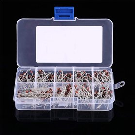 Lot de 200 diodes Zener 1N4738-1N4748 - 10 valeurs - Avec boîte Sto-Box Aatraay - Diode Zener électrique 0