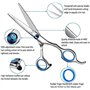 Ciseaux de coiffure professionnels, 7 - pack/Set 6 "ciseaux de coiffure professionnels en acier inoxydable coupe de cheveux avec