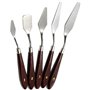 5 pièces couteaux à peindre en acier inoxydable Spatule couteau à palette Peinture à lhuile Accessoires de mélange de couleur po