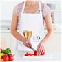 Tablier de Cuisine Toque de Chef, Tablier Blanc Réglable et Chapeau, Tablier Cuisine Homme Tablier Barbecue avec Deux Poches pou