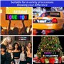 OBEST Panneau LED Programmable,Panneau LED Flexible,LED Car Graffiti Personnalisé,Télécommande APP,Connexion USB/Allume-Cigare,c