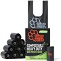 Tuff Pets 120 Sac a crottes chien compostables en rouleaux - Sac crottes chien biodégradables à base de plantes 50% plus épais a