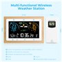 Station Meteo Interieur Exterieur Sans Fil, Station Météo Sans Fil, Station Meteo Sans Fil avec Capteur Etérieur, Thermomètre Hy