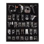 Kit professionnel de 32 pieds de biche pour machine à coudre domestique avec boîte