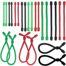 Roellgs Lot de 24 attaches torsadées en silicone réutilisables de 7