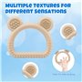 LEADSTAR Anneaux De Dentition pour Bébé,3pcs Jouet Dentition en Silicone pour Bébé 3 6 9 Mois,Ensemble Anneaux De Dentition Doux