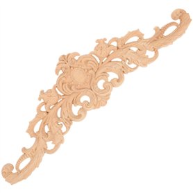 Décoratifs en Bois Longs sculptés Onlay Applique Meubles Coins Ornement Home Door Bed Decor (30 x 8 cm)