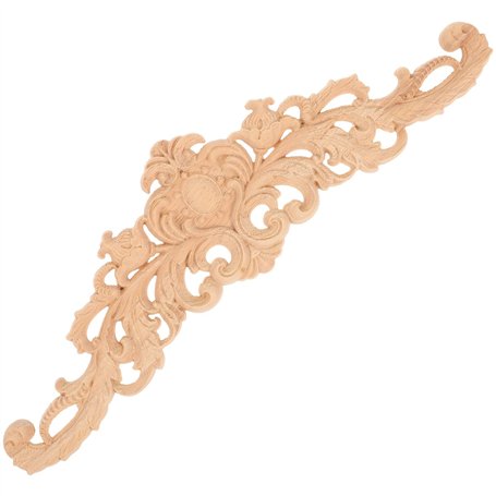 Décoratifs en Bois Longs sculptés Onlay Applique Meubles Coins Ornement Home Door Bed Decor (30 x 8 cm)