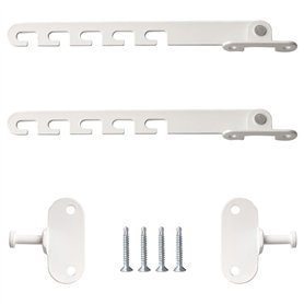 Houdao 2 pièces 18cm Entrebailleur Fenetre Sans Perçage Bloque Fenetre Ouverte et Verrous de Portes avec 4 Vis Bloc Fenetre pour