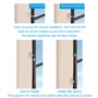 Houdao 2 pièces 18cm Entrebailleur Fenetre Sans Perçage Bloque Fenetre Ouverte et Verrous de Portes avec 4 Vis Bloc Fenetre pour