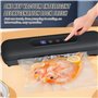 LEKEFETO Machine à emballer sous vide avec 20 sacs sous vide, compacte, pour aliments, facile à utiliser avec écran tactile étan