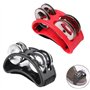 2 pcs Tambourin Double Rangée，Tambourin Percussion Plastique，pour Les Cours de Musique