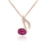 KRUCKEL Plaqué Or Rose avec Cristaux/Collier/Pendentif Note de Musique pour Femme / 5071040