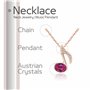 KRUCKEL Plaqué Or Rose avec Cristaux/Collier/Pendentif Note de Musique pour Femme / 5071040