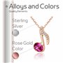 KRUCKEL Plaqué Or Rose avec Cristaux/Collier/Pendentif Note de Musique pour Femme / 5071040