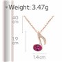 KRUCKEL Plaqué Or Rose avec Cristaux/Collier/Pendentif Note de Musique pour Femme / 5071040