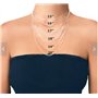 KRUCKEL Plaqué Or Rose avec Cristaux/Collier/Pendentif Note de Musique pour Femme / 5071040