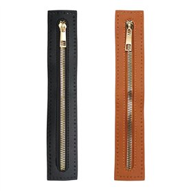 2 Pièces Fermetures à Glissière en Cuir de Bagage en PU Coudre Zip Avec Fermoir en Pu Cuir Fermeture à Glissière Métallique Ferm