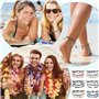 12 Pièces Bracelet Cheville Homme, Bracelet de Plage Tissé, Bracelet Bresilien Homme, Bracelet Bresilien Femme, Ensemble de Chev