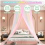 Apritsce Moustiquaire de Lit, Ciel de Lit Fille, Arc-en-Ciel Moustiquaire pour Lit Double Simple, Ciel de Lit Enfant pour Voyage