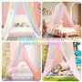 Apritsce Moustiquaire de Lit, Ciel de Lit Fille, Arc-en-Ciel Moustiquaire pour Lit Double Simple, Ciel de Lit Enfant pour Voyage