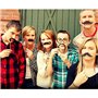OFKPO Photo Booth Props, 76 pcs DIY Photo Booth Props Accessoires Colorés, Lunettes, Moustaches, Lèvres, Nœuds Papillon, Chapeau