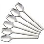 Lot de 6 fourchettes à salade en acier inoxydable SUS304 (20 cm)