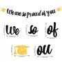 noir et doré à paillettes « We are So Proud of You » avec tourbil