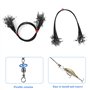 Iyowei 100PCS Bas de Ligne Carnassier en Acier Inoxydable 15/20/25/30 cm, Bas de Ligne Brochet Fil De Pêche Accessoires Pêche Ea