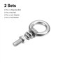 sourcing map Levage Œil Boulon, 2 Ensembles M5x25mm Œil Boulon avec Écrou Rondelle 304 Inox Acier Épaulement Levage Anneau Œil B