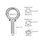 1 Ensemble M10x40mm Œil Boulon avec Écrou Rondelle 304 Inox Acier Épaulement Levage Anneau Œil B