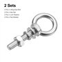 sourcing map Levage Œil Boulon, 2 Ensembles M10x50mm Œil Boulon avec Écrou Rondelle 304 Inox Acier Épaulement Levage Anneau Œil 