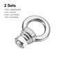 sourcing map Levage Œil Boulon, 2 Ensembles M12x20mm Œil Boulon avec Écrou Rondelle 304 Inox Acier Épaulement Levage Anneau Œil 