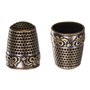 sourcing map 2pcs Couture Dé-à-coudre Cuivre Doigt Protecteur Doigt Bouclier Bout Doigts Matelassage Artisanat Broderie Accessoi
