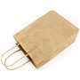 Sac Kraft avec Poignée, 100 pièces Sac Cadeau, Sacs en Papier Marron, Sac Cadeau Kraft, Sac de Courses/Emballage cadeau pour Ann