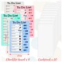 Litimkat Lot de 4 Tableau Memo Checklist, tableau de liste de contrôle de liste de choses à faire,avec 10 papiers effaçables à s