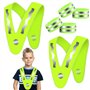 Gilet de Sécurité 360° Visibilité Gilet Réfléchissante 2 Gilet Réfléchissant pour Voiture+ 4 Bracelet de Sécurité Réfléchissante