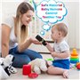 Anneau Dentition Bebe, Telecommande Jouet Dentition Bébé, Poussées Dentaires Jouets en silicone Sans BPA, Jouets Sensoriels de Q
