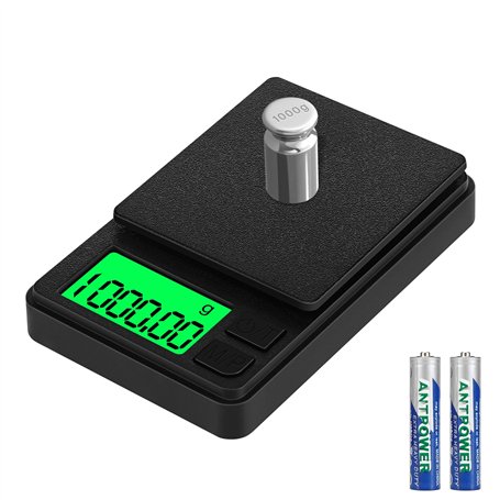 Balance de Precision 1000g x 0.01g Mini Balance de Précision Balance de Précision pour Bijoux Petite Balance de Bijoux pour L'al