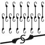 Ellxen Lot de 12 Sangles Elastiques Tendeurs en Caoutchouc avec Crochets