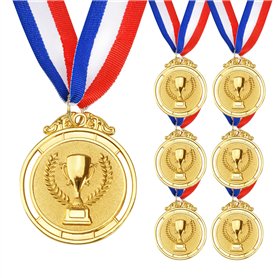 Lot de 6 médailles d'or pour récompenses