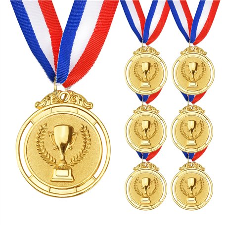Lot de 6 médailles d'or pour récompenses