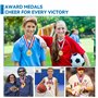 Lot de 6 médailles d'or pour récompenses, médailles de récompense en métal pour enfants avec rubans de cou, médailles de trophée