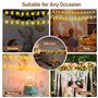 LWMTT Decoration Ramadan,Guirlande Lumineuse Ramadan 3M avec 20 LED Blanches Chaudes, 2 Modes de Lumière, Eid Mubarak Rideau Lum