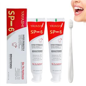 Dentifrice Sp-6 Lot de 2 Dentifrice blanchissant aux probiotiques Sp-6 Dentifrice blanchissant aux probiotiques Sp-6 Dentifrice