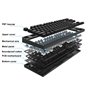 ABHI Clavier Mécanique Gaming avec Cool 21 Effets Rétro-éclairé Hot-Swap Clavier Filaire pour PC Tablettes iOS Windows PS4 Xbox 